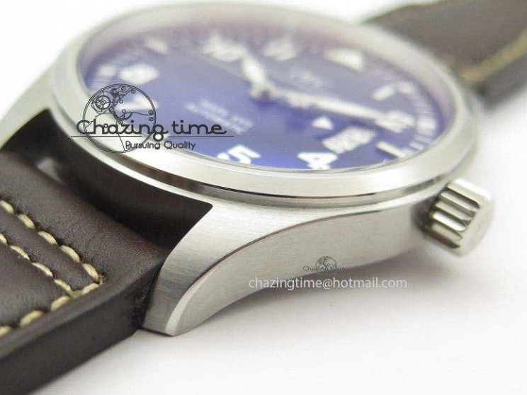 MIROTIME 0410 Mark XVII Le Petit Prince MK Maker 1:1 Best Edition SS Blue Dial A2892 On Brown Leather Strap GoodFit 7379